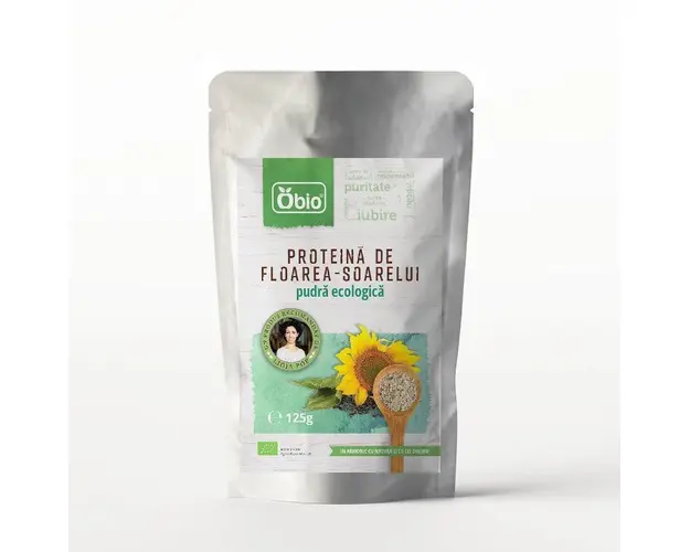 Proteina de Floarea-Soarelui pudra, eco-bio, 125g - Obio