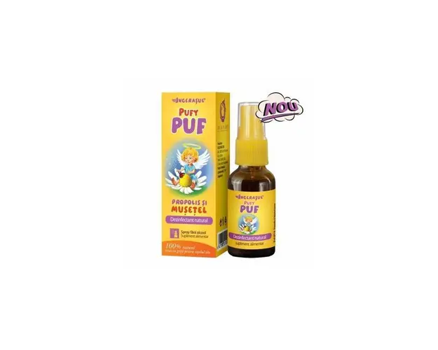 PufyPUF Propolis si Musetel fara alcool spray 20ml - Dacia Plant