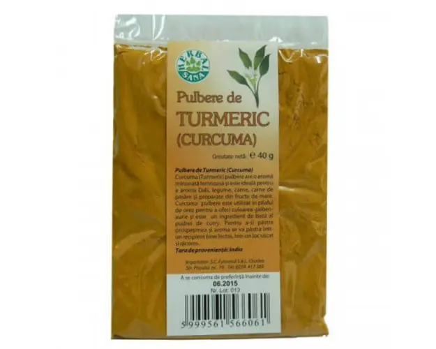 Pulbere de Turmeric, 40 g, Herbavit
