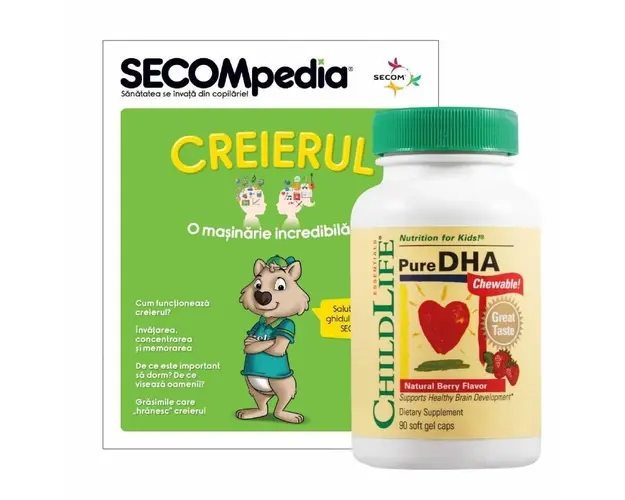Pure DHA 90tb(gust de fructe) - ChildLife Essentials - Secom