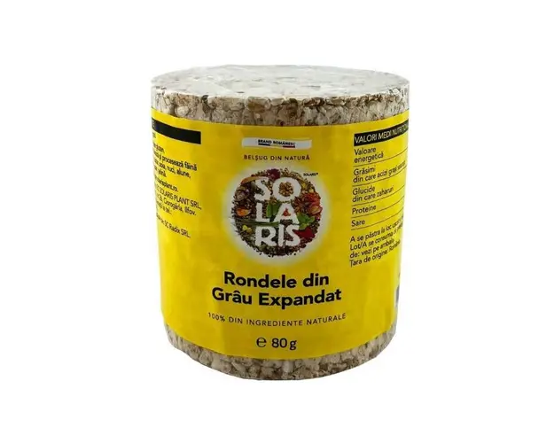 Rondele din grau expandat 80g - Solaris