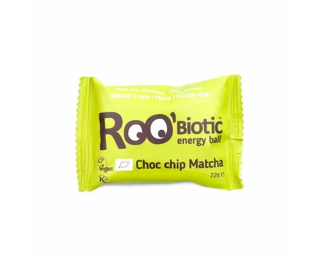 ROObiotic energy ball ciocolata si matcha eco-bio 22g - Roo Bar