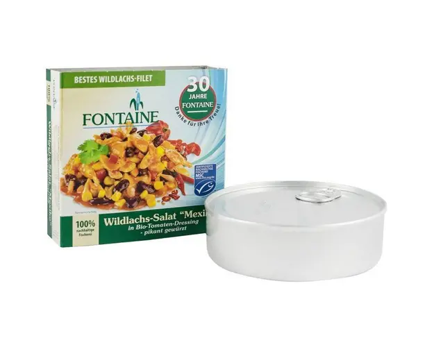 Salata de somon salbatic Mexico in sos de rosii, eco-bio, 200g -