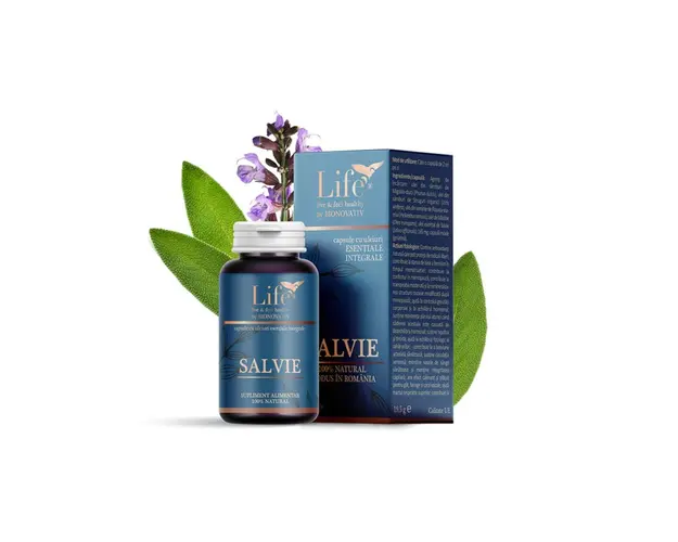 Salvie, capsule cu uleiuri esentiale, 30 capsule, DVR Pharm