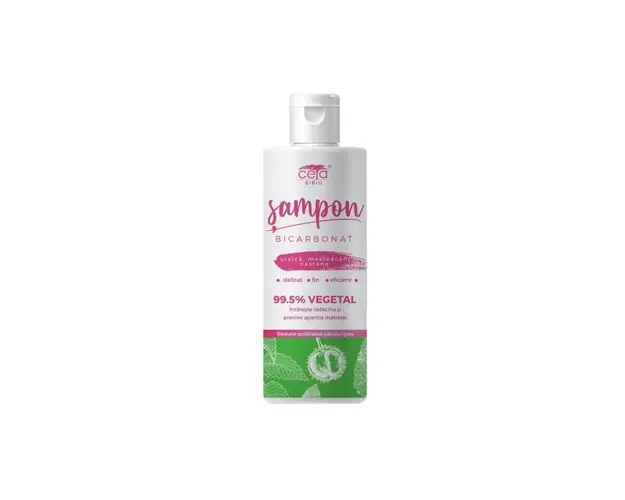 Sampon 99.5% vegetal cu bicarbonat, urzica, mesteacan si castane,
