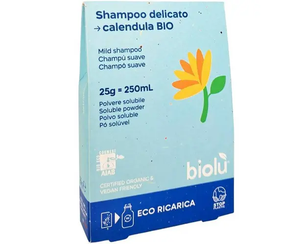 Sampon ecologic cu galbenele pudra, 25g, eco-refill, Biolu