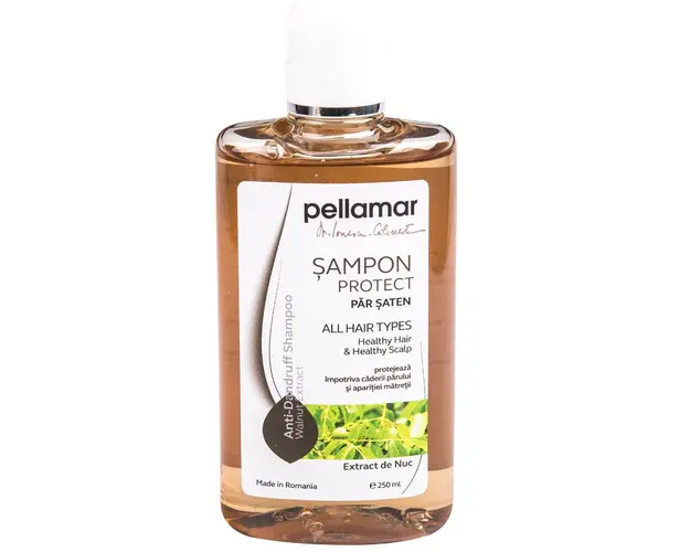 Sampon pentru par saten cu extract de nuc, 250ml - Pellamar
