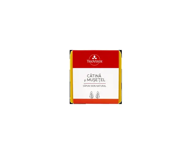 Sapun 100% natural cu Catina si Musetel, 110g - Trio Verde