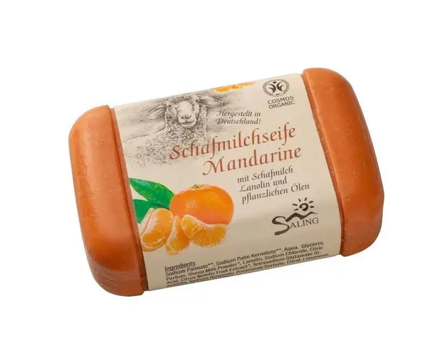 Sapun cremos cu lapte de oaie si mandarine 100g, SALING NATURPRODUKTE
