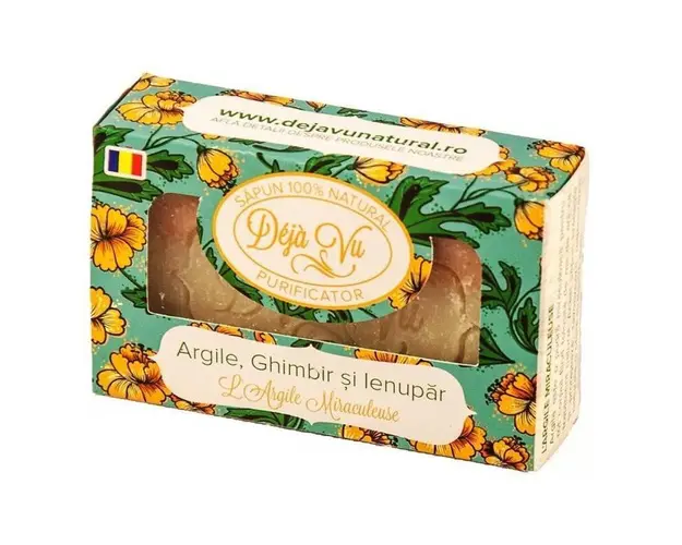 Sapun Natural cu Argila, GHIMBIR si Ienupar - Argila Miraculoasa -