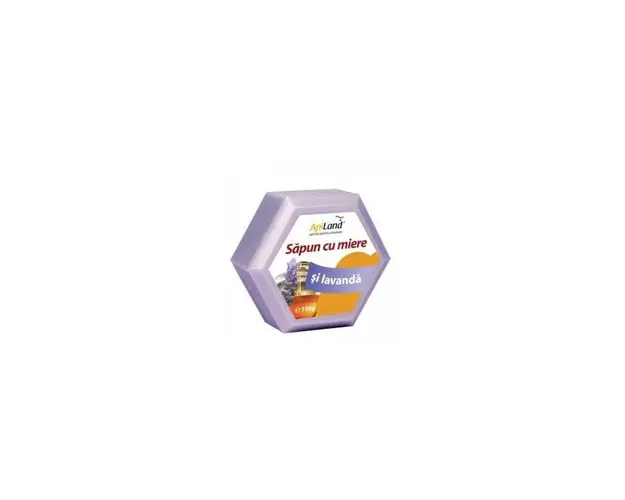 Sapun natural cu miere si lavanda, 100 g, Apiland