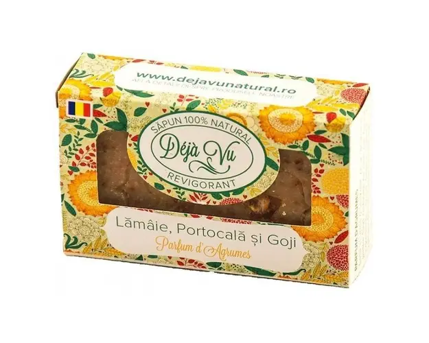 Sapun Natural lamaie, portocala si goji - Parfum de citrice - 90g -