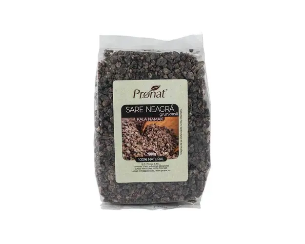 Sare neagra grunjoasa Kala Namak, 500g - Pronat
