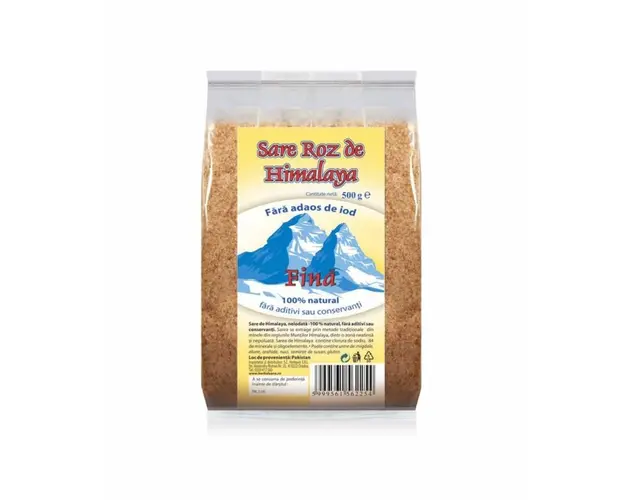 Sare roz de Himalaya, fina, 500 g, HERBAVIT