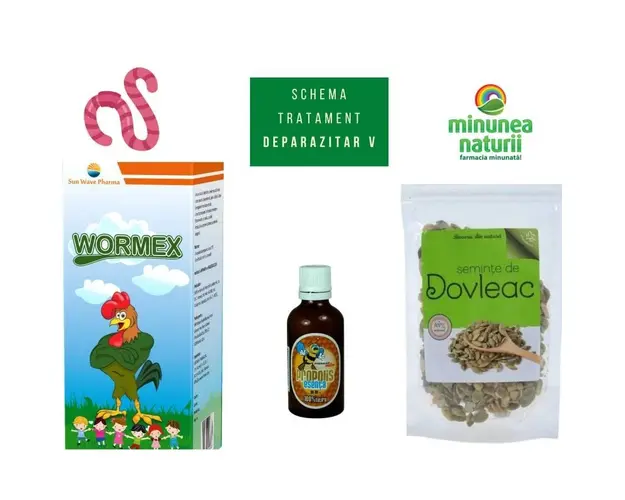 Schema de tratament deparazitar V - pentru copii