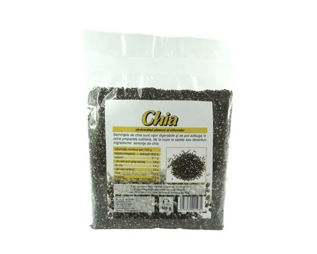 Seminte de chia crude, eco-bio, 500g - Deco Italia