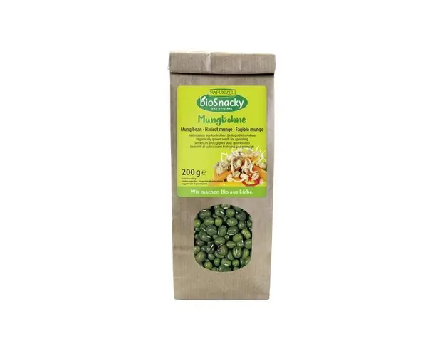 Seminte de fasole mung pentru germinat, BioSnacky, eco-bio, 200g -