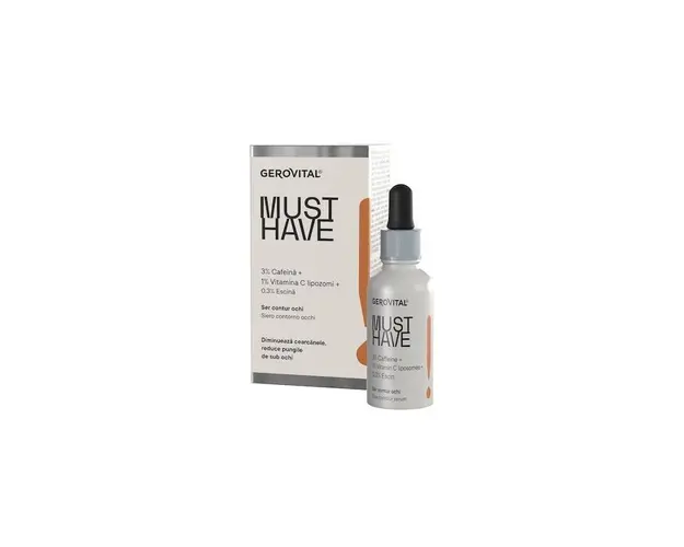 Ser contur ochi cu 3% cafeina, 30ml, Gerovital Must Have