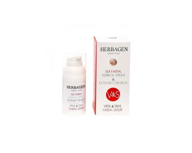 Ser facial cu venin de vipera si extract de melc, 30g - Herbagen
