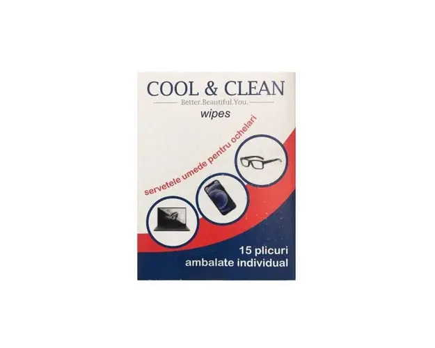 SERVETELE UMEDE OCHELARI COOL CLEAN 15 BUC - FLM GROUP