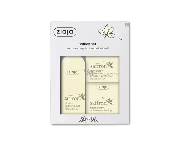 Set cadou +60, crema de zi cu sofran, crema de noapte cu sofran si