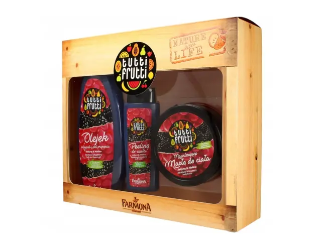 Set cadou Tutti Frutii, Gel de dus, Mini peeling corp si Unt de corp