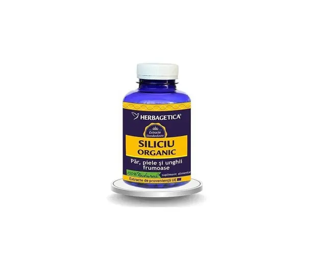 SILICIU ORGANIC PENTRU PAR, PIELE SI UNGHII 120cps, HERBAGETICA