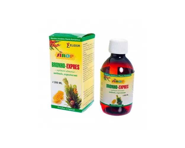 Sirop Bronho-Express, tuse si infectii respiratorii, 200 ml, Pontica