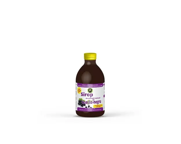 Sirop de coacaz negre cu indulcitor de stevie, 250ml - Hypericum