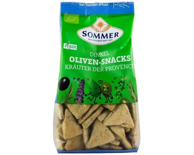 Snack din faina de grau spelta cu masline si ierburi de Provence -