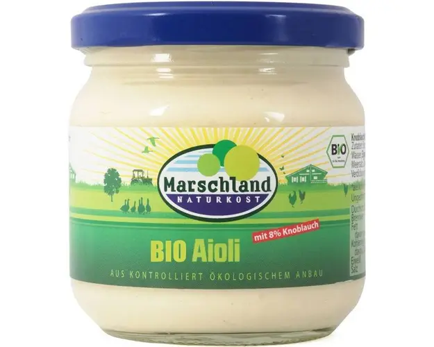 Sos Aioli cu 8% usturoi, eco-bio, 180g - Marschland