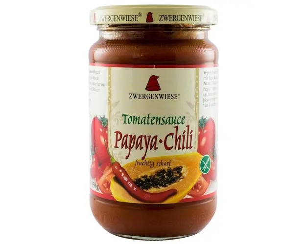 Sos de rosii cu papaya-chili - eco-bio 340g - Zwergenwiese