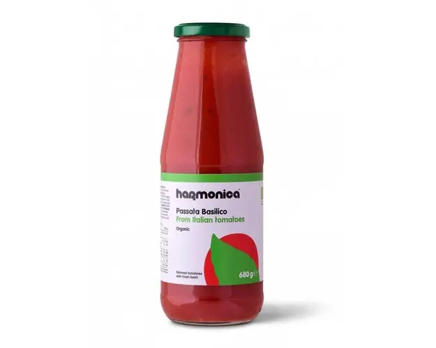 Sos de rosii passata cu busuioc, eco-bio, 680g - Harmonica