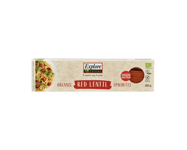 Spaghetti din linte rosie, fara gluten, eco-bio, 250g - Explore