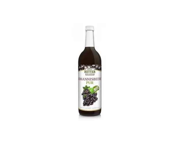 Suc de coacaze negre pur, eco-bio, 750ml - Retter