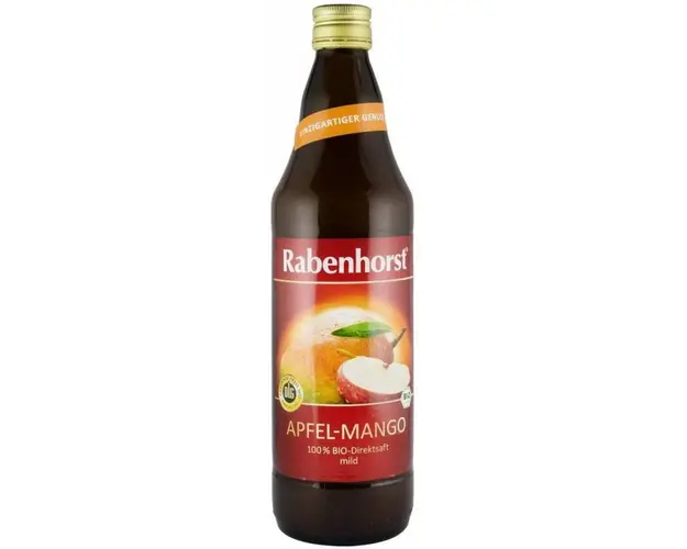 Suc eco-bio pur din mere si mango, 0.75 L RABENHORST