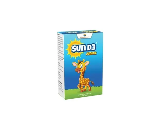 Sun D3 Junior, vitamina D picaturi pentru bebelusi, 10ml, SUNWAVE