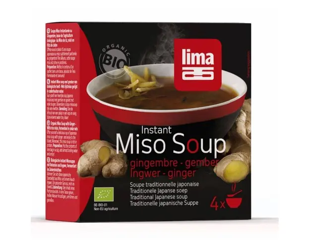 Supa Miso instant cu ghimbir eco-bio 4x15g - Lima
