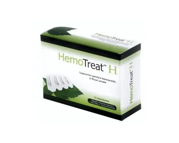 Supozitoare pentru hemoroizi HemoTreat H, 12 bucati - GlobalTreat