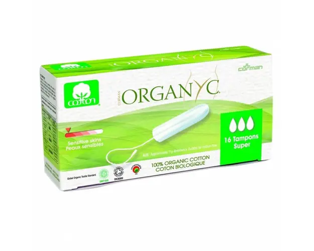 Tampoane SUPER din bumbac organic 16buc - Corman Organyc