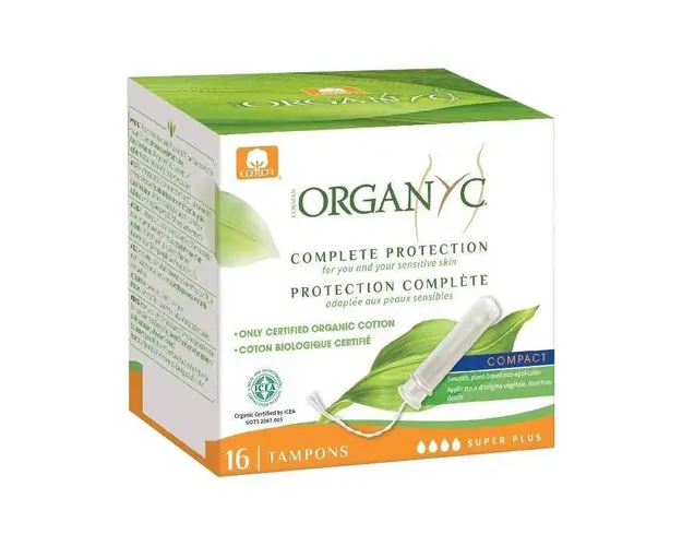 Tampoane SUPER PLUS din bumbac organic, cu aplicator, 16 buc, Corman