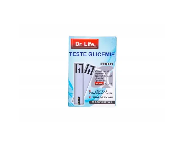 Teste glicemie Dr. Life, 50 buc
