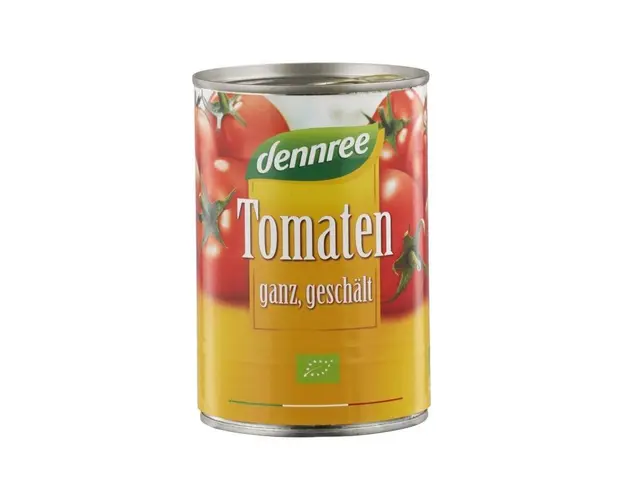 Tomate cojite in sos de rosii, eco-bio, 400g - Dennree