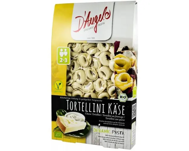 Tortellini cu branza eco-bio, 250g D&apos;ANGELO PASTA