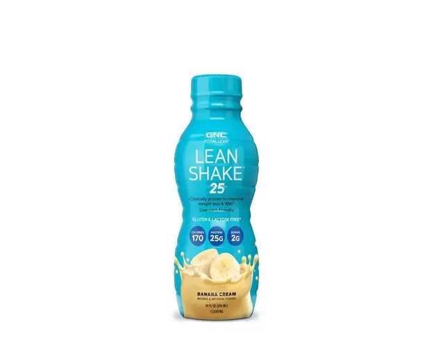 Total lean lean shake 25, shake proteic rtd cu aroma de banane,