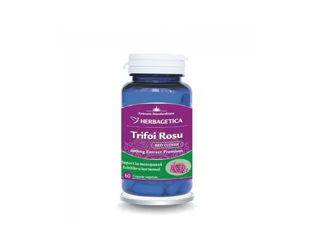TRIFOI ROSU - RED CLOVER, adjuvant in menopauza 60 capsule,