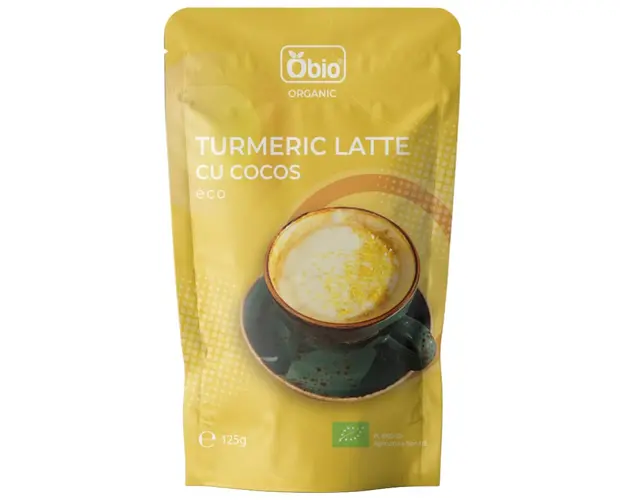 Turmeric latte cu cocos, eco-bio, 125g - Obio