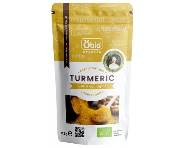 Turmeric pudra, eco-bio, 125g - Obio