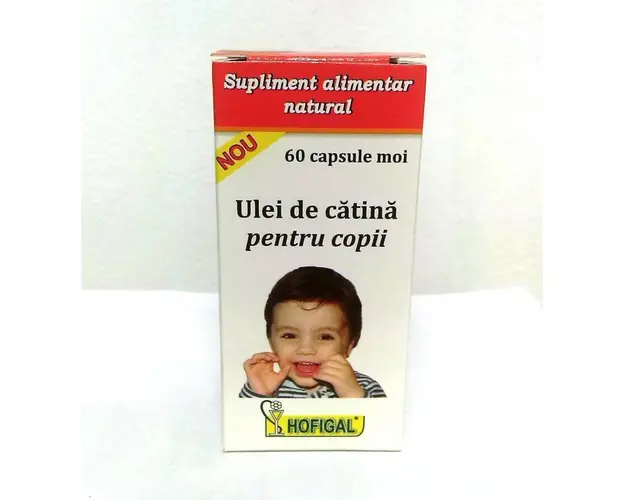 Ulei de catina pentru copii 300mg 60cps moi - HOFIGAL