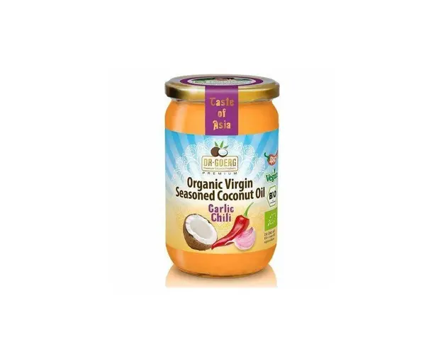 Ulei de cocos condimentat cu usturoi si chilli, eco-bio, 190ml Dr.